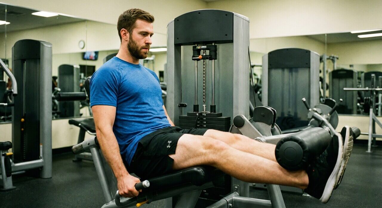 Prostowanie nóg na maszynie