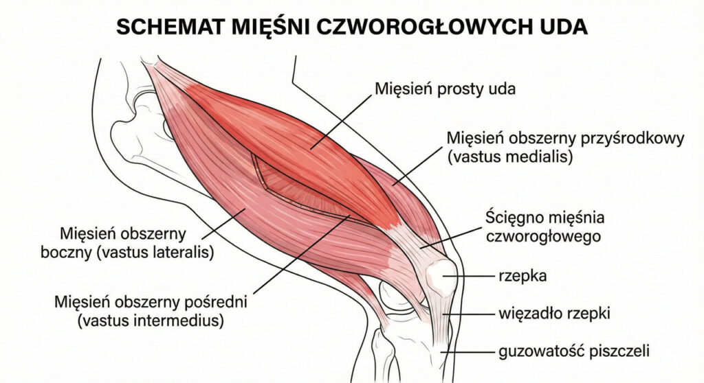 mięsień czworogłowy uda
